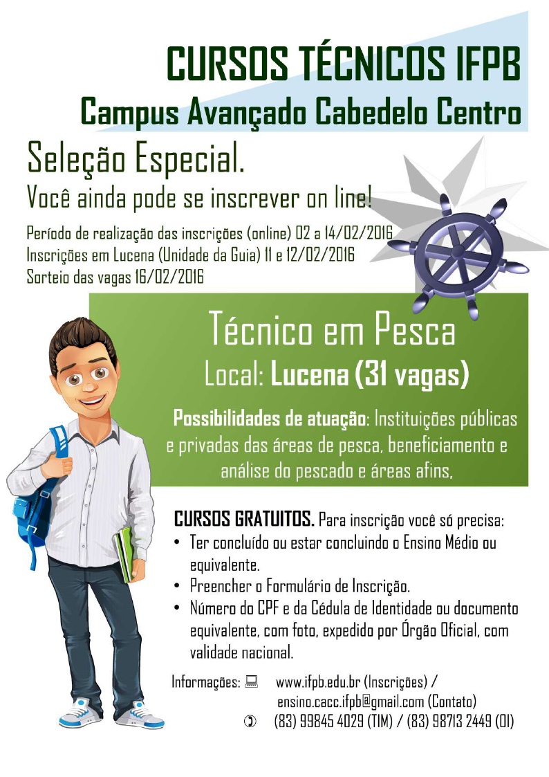 OFERTA DE CURSO TÉCNICO PELO IFPB