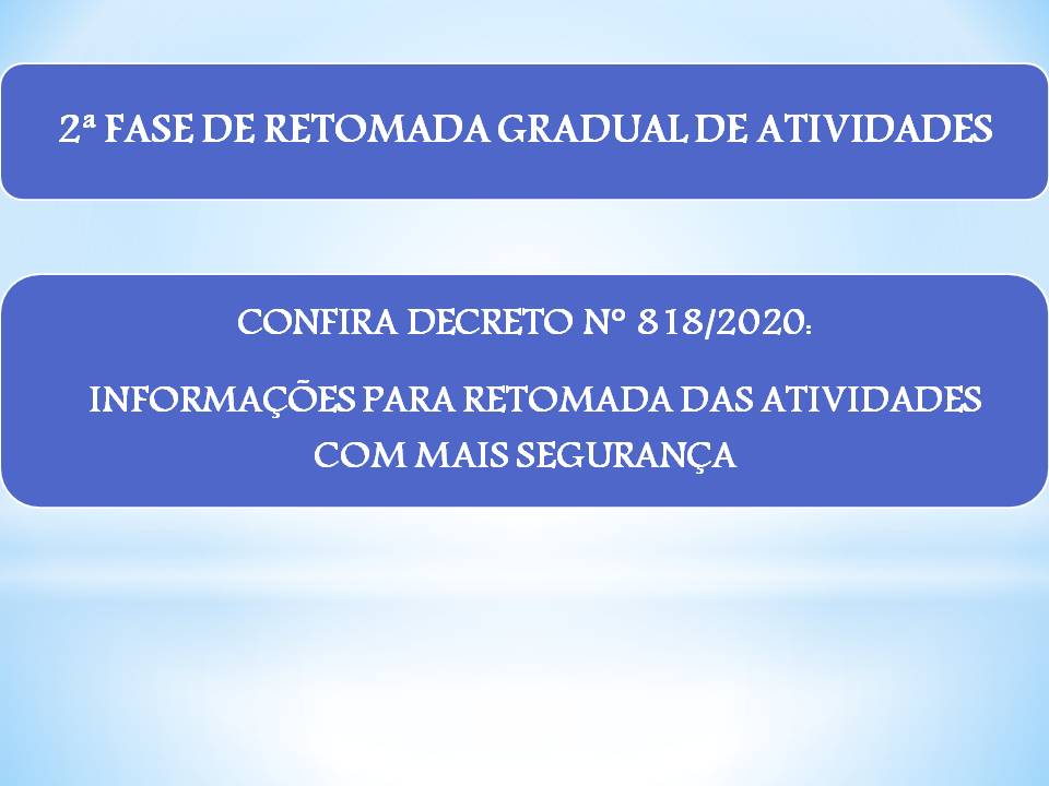 PML anuncia 2ª Fase de Retomada das Atividades!