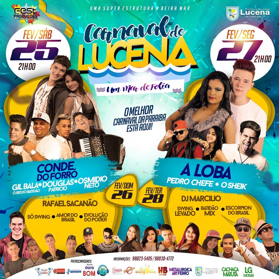 Organização do Carnaval de Lucena 2017.