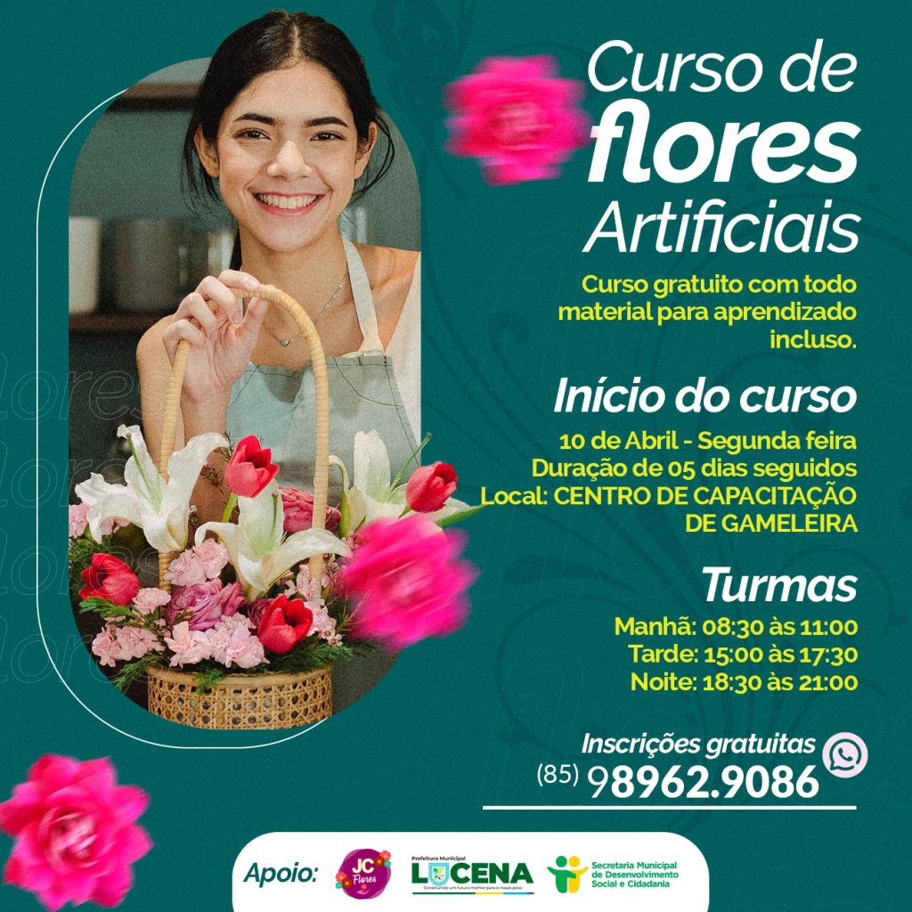 Prefeitura de Lucena abre inscrições para cursos de flores artificiais